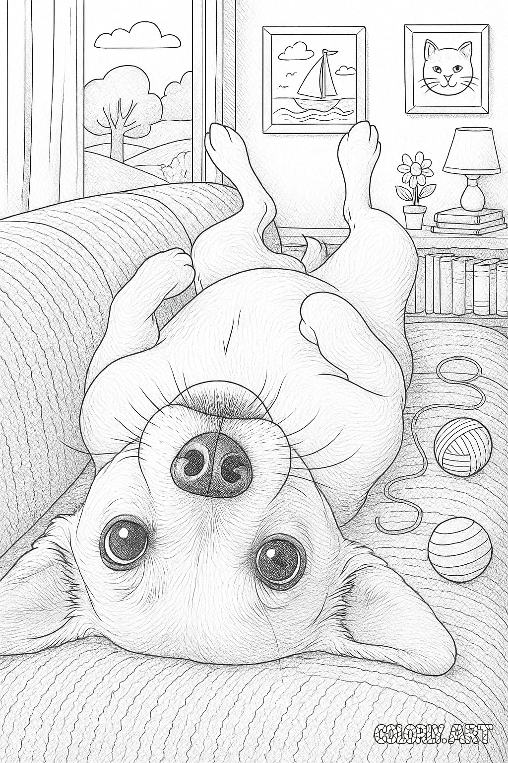 Playful Dog Laying Down (2).png